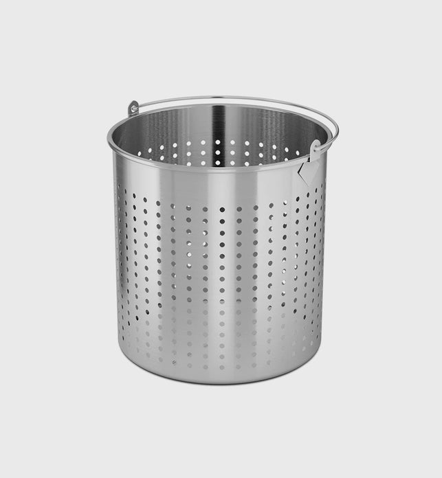 98L 18/10 Stainless Steel Perforated Pasta Strainer with Handle