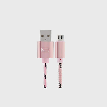 Android 1.5M MFI Metal Braided USB Cable Rose Gold