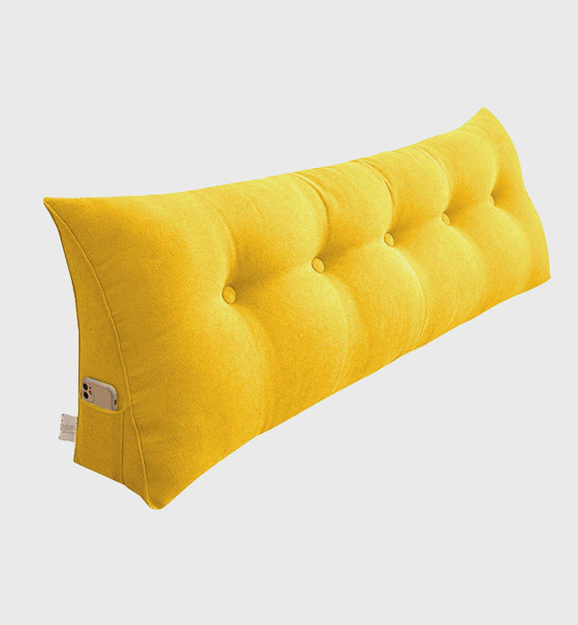 SOGA 100cm Yellow Wedge Bed Cushion