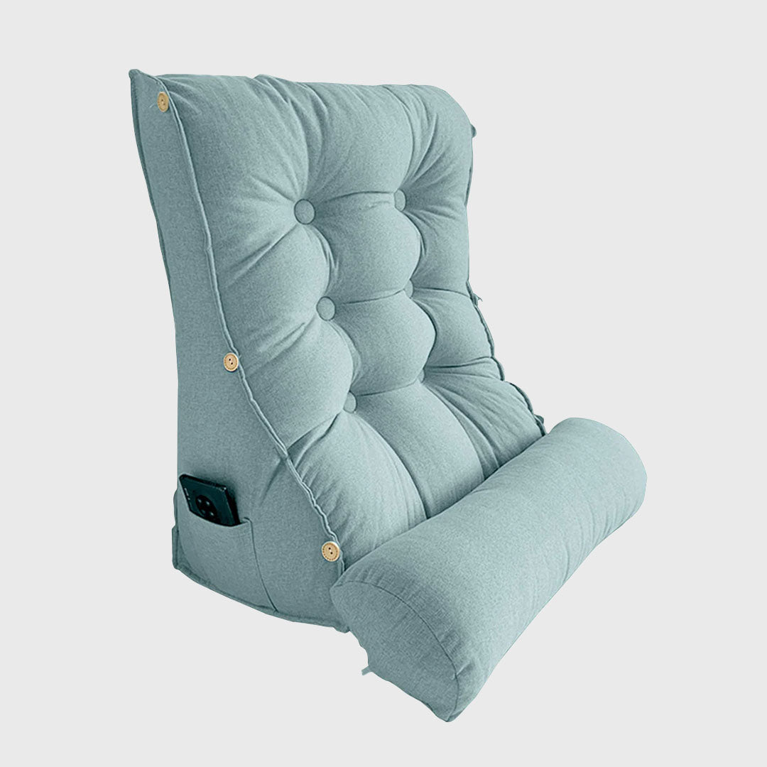45cm Green Wedge Lumbar Pillow