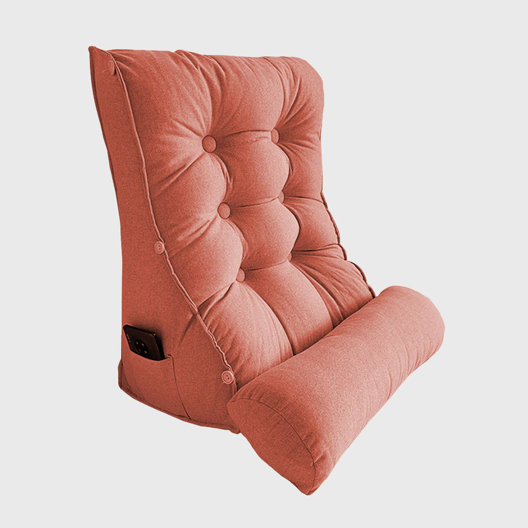 45cm Peach Wedge Lumbar Pillow