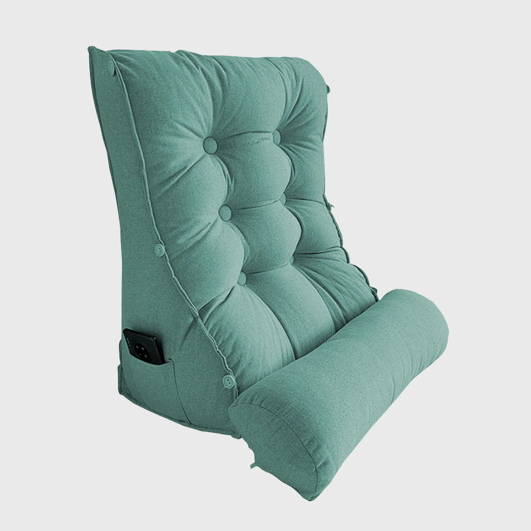 60cm Green Wedge Lumbar Pillow