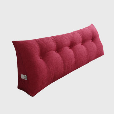 SOGA 100cm Rose Red Triangular Wedge Bed Pillow Headboard Backrest Bedside Tatami Cushion Home Decor