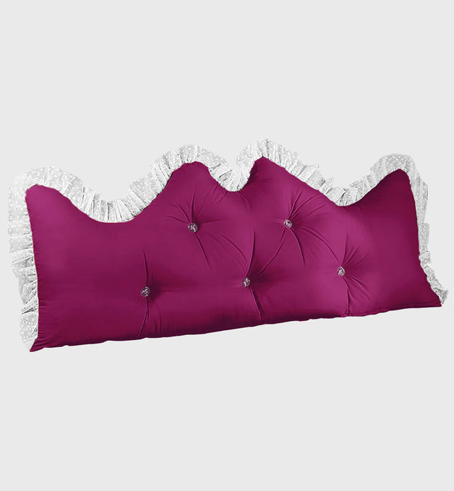 120cm Burgundy Princess Headboard Pillow