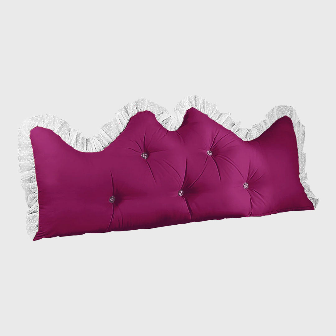 180cm Burgundy Princess Headboard Pillow