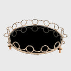 38cm Round Vanity Tray Organiser with Handles