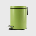 Foot Pedal Stainless Steel Trash Bin Round 12L Green