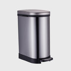 Foot Pedal Stainless Steel Trash Bin 10L