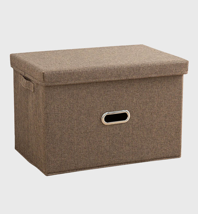 Grey Medium  Foldable Canvas Storage Box