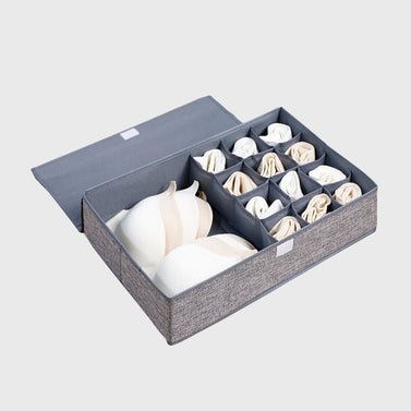 Grey Flip Top Underwear Storage Box