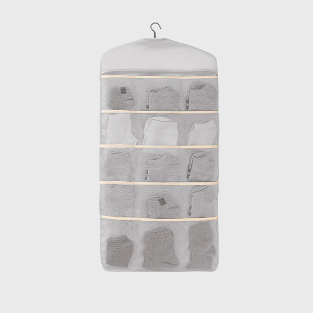 Grey Dual Hanging Storage Bag