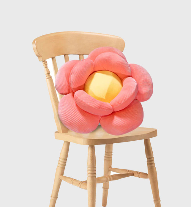 Red Double Flower Shape Cushion