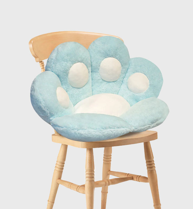 70cm Mint Blue Paw Shape Cushion