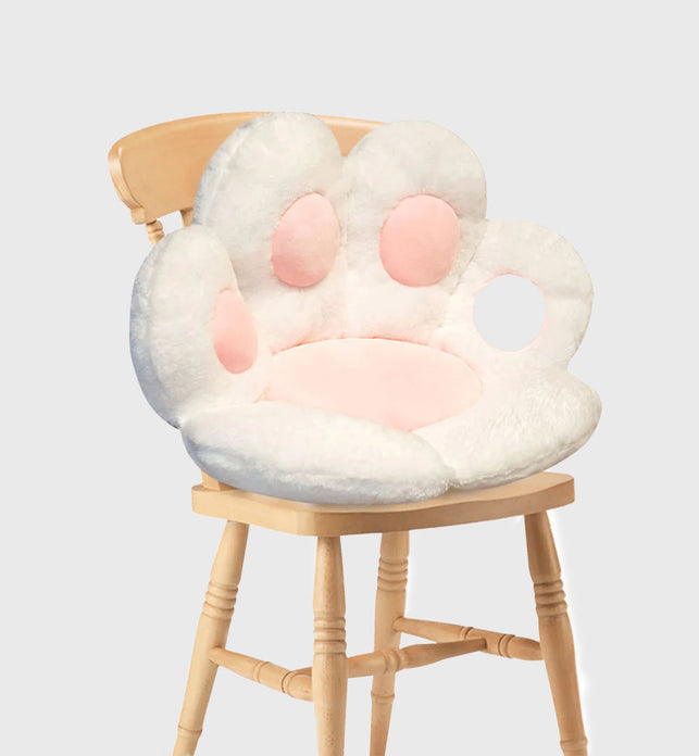 80cm White Paw Shape Cushion