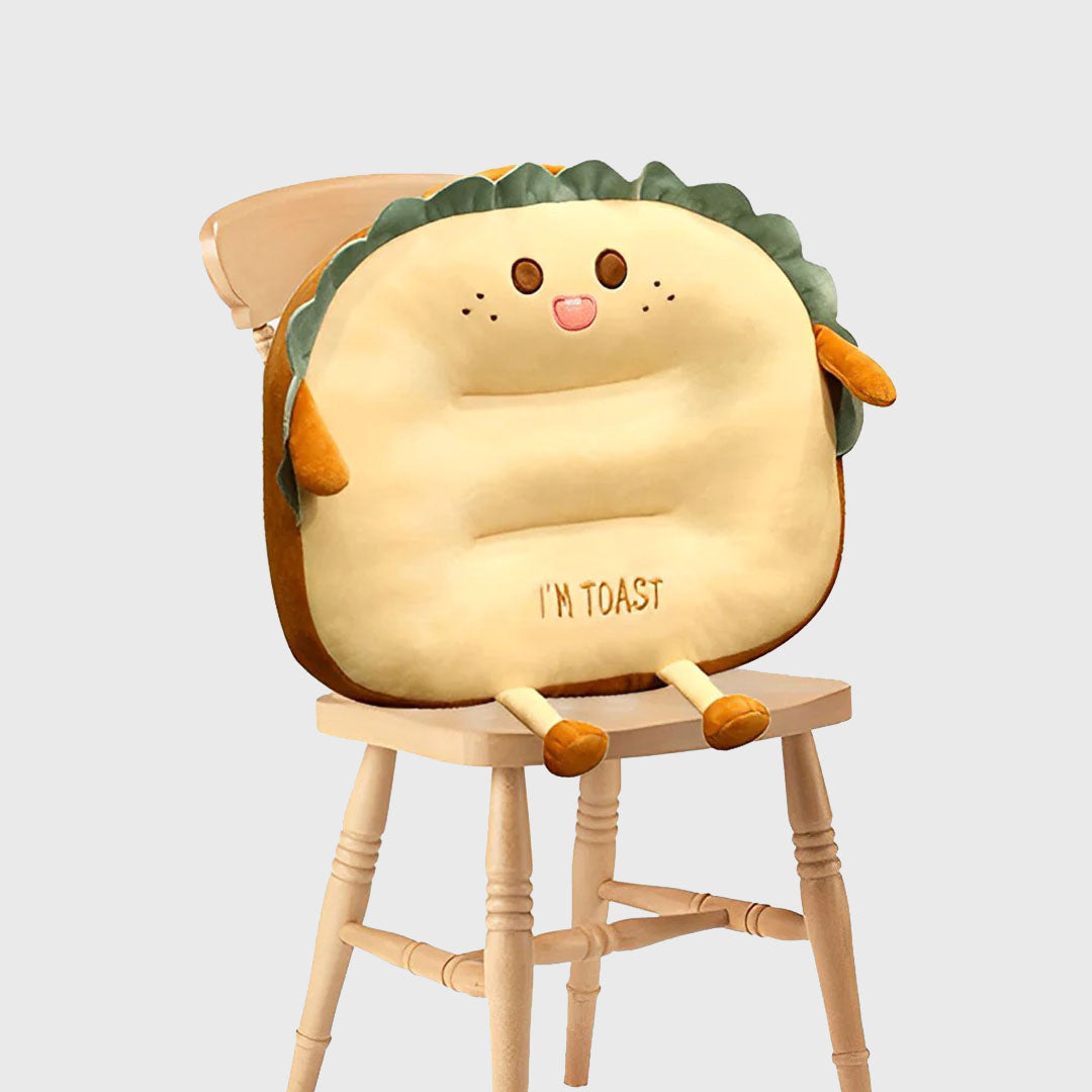 Cute Face Toast Bread Cushion