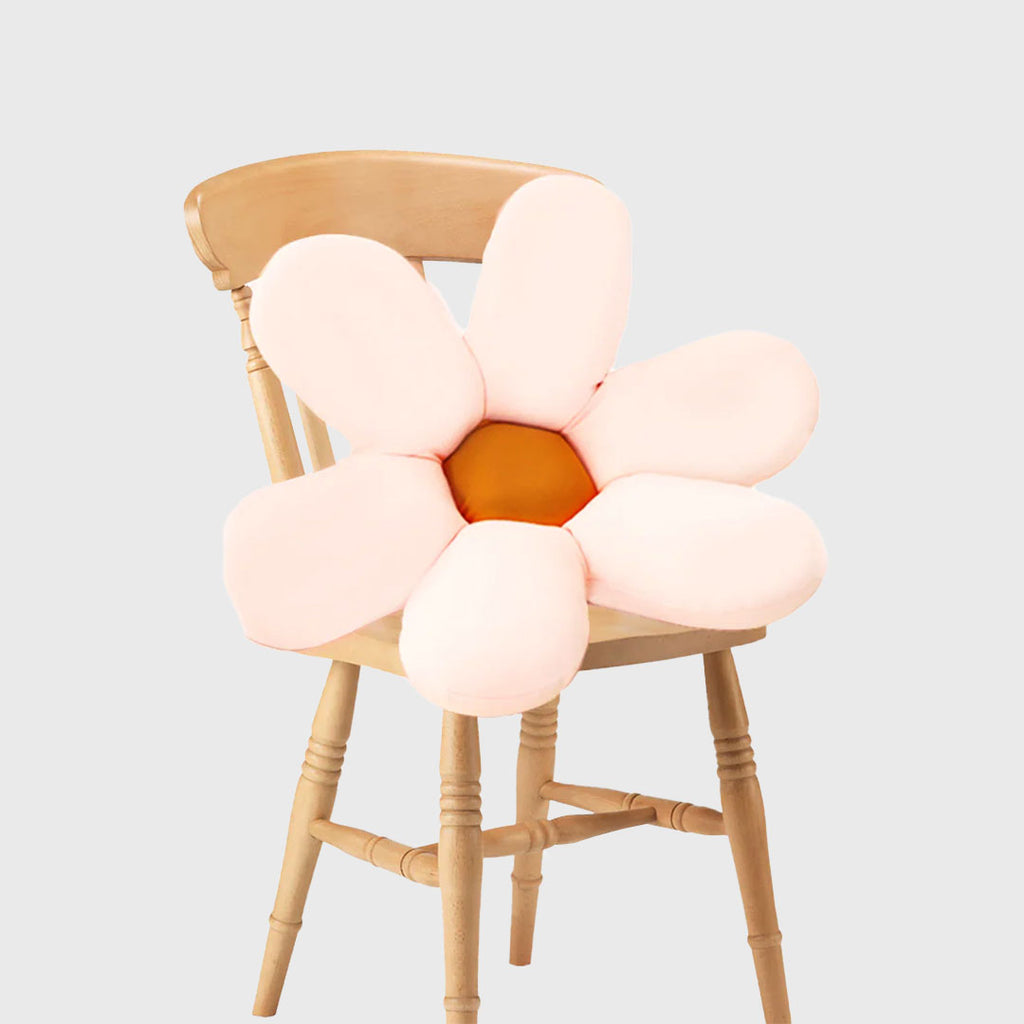 White Daisy Flower Shape Cushion