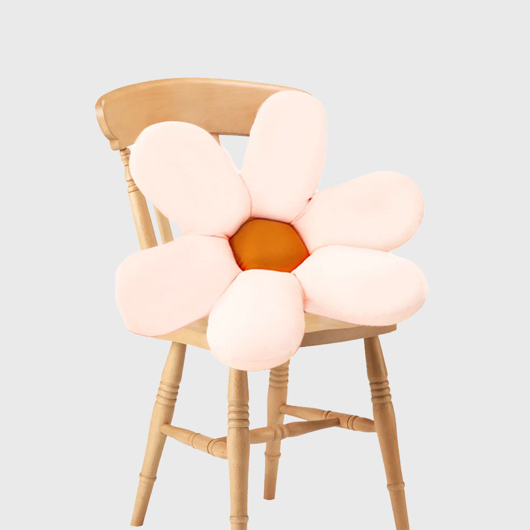 White Daisy Flower Shape Cushion