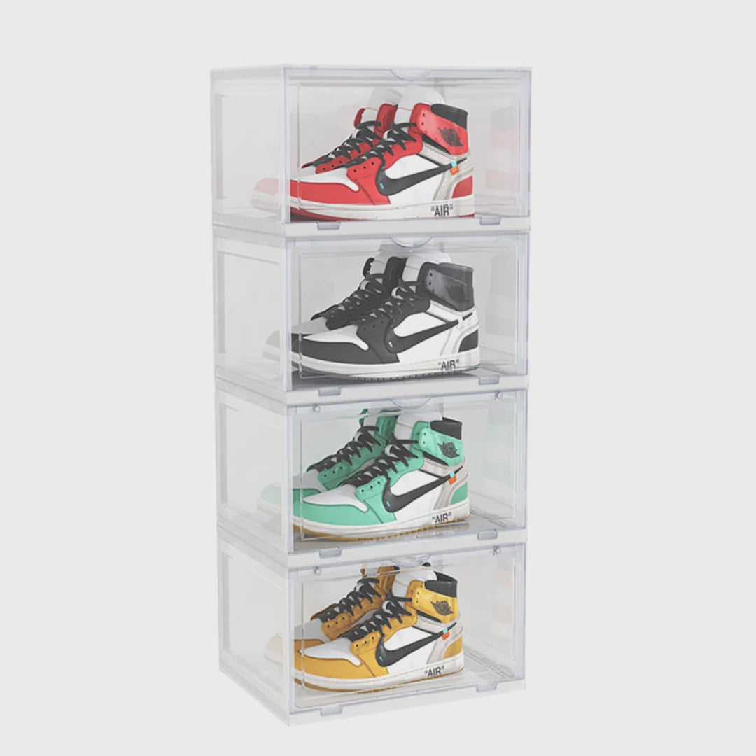 4 Tier Transparent Shoe Organiser