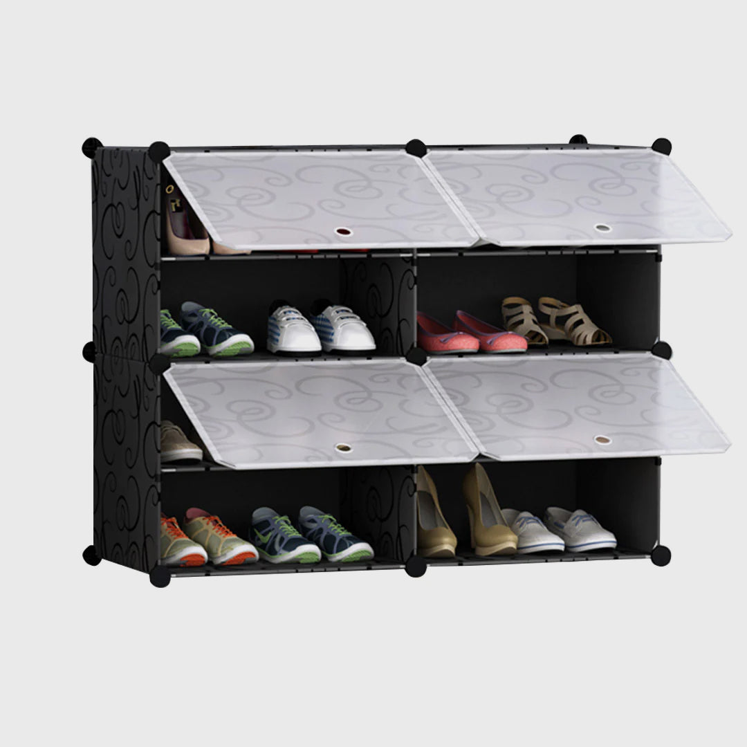 Shoe Rack Column 4 Tier 2 Column Shoe Rack Organizer – Soga International