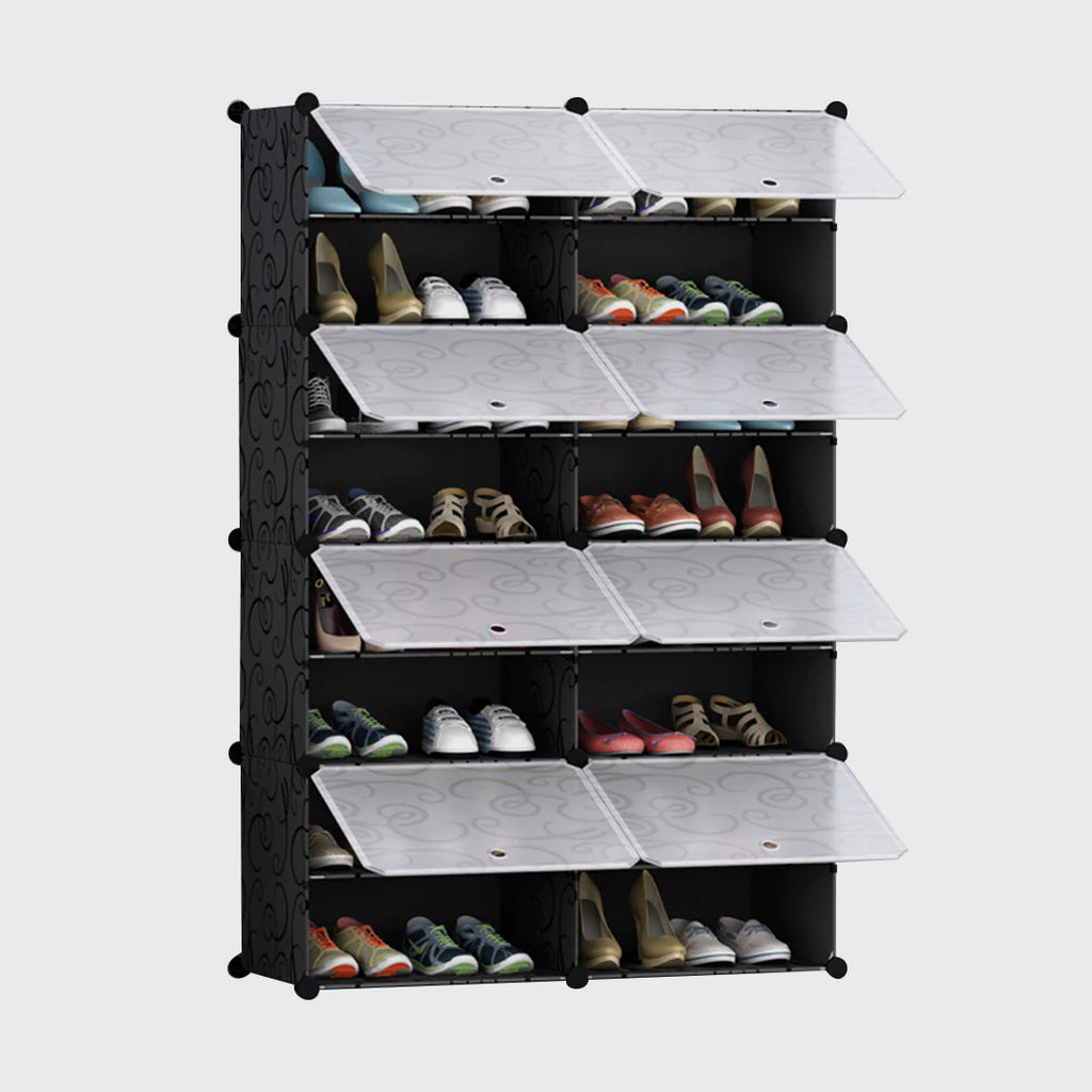 8 Tier 2 Column Shoe Rack Organizer