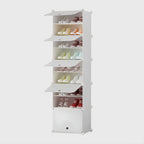 8 Tier White Shoe Rack Organizer