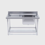 Commercial Stainless Steel Right Single Sink Work Bench 160*70*85