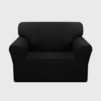 High Stretch 1-Seater Black Sofa Slipcover