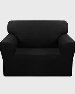 High Stretch 1-Seater Black Sofa Slipcover