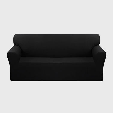 High Stretch 3-Seater Black Sofa Slipcover