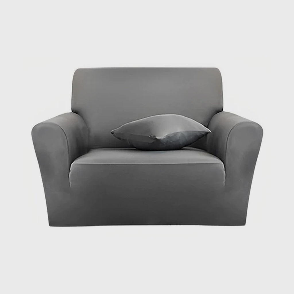 High Stretch 1-Seater Grey Sofa Slipcover