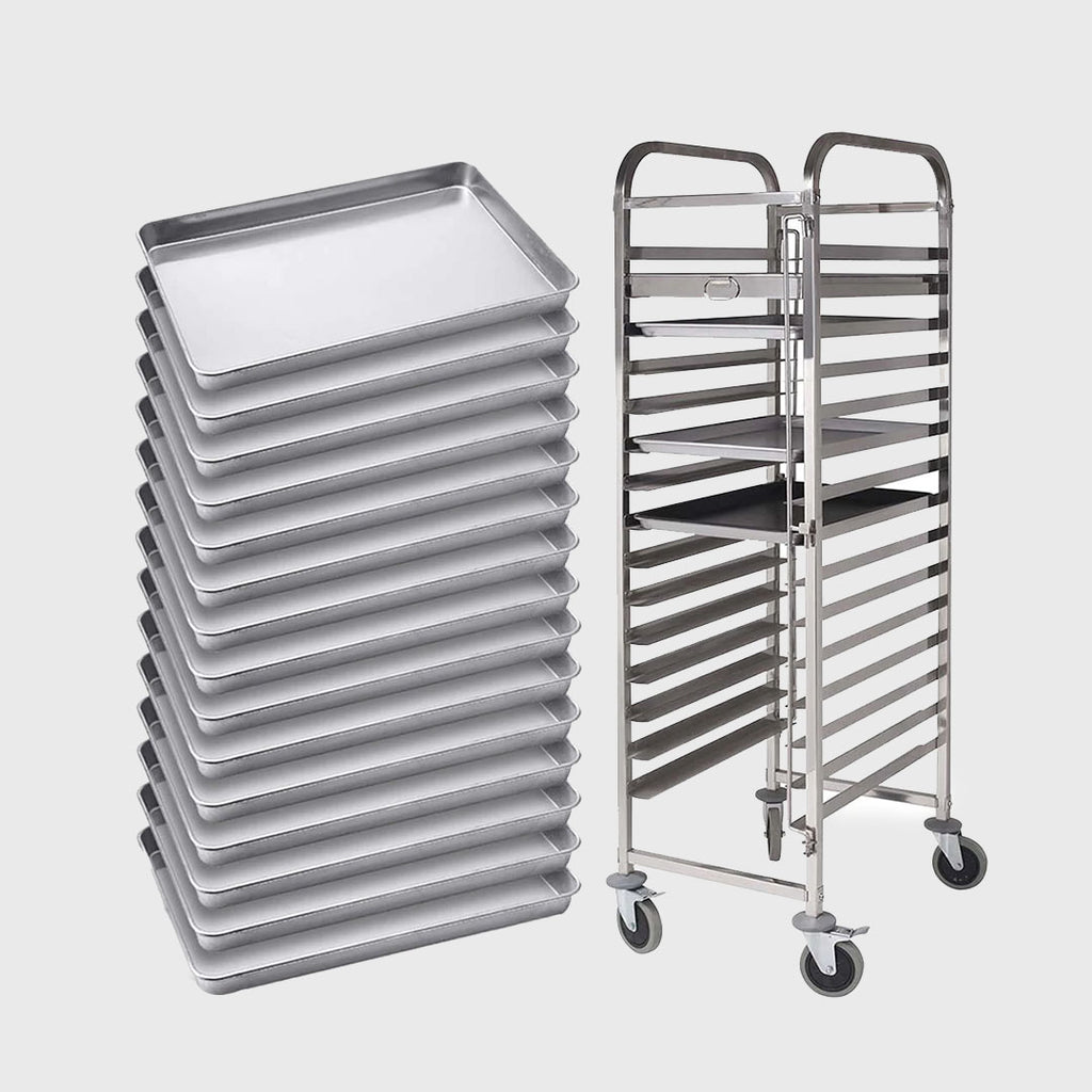 15-Tier Gastronorm Trolley w/ Aluminum Pan