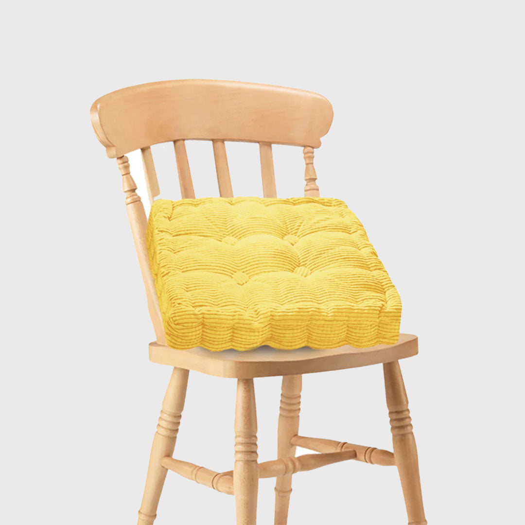 Yellow Plush Square Cushion