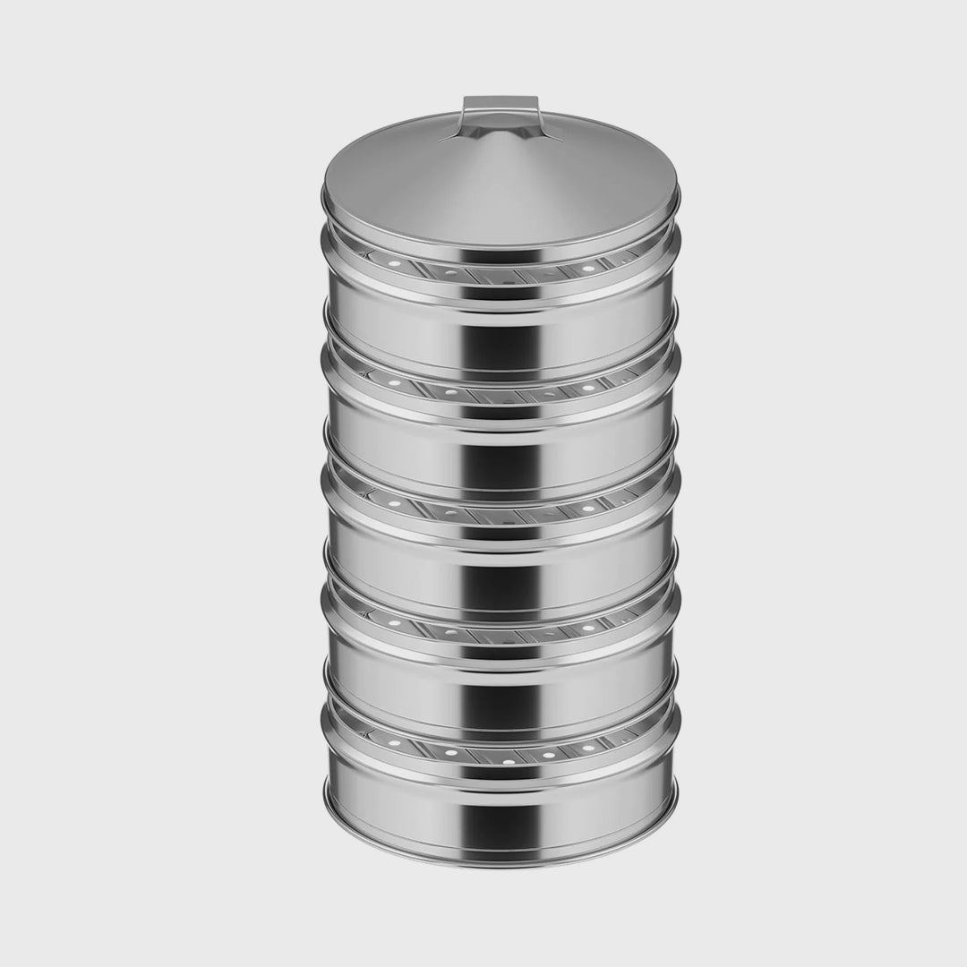 5 Tier Stainless Steel Steamers With Lid 28cm