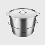 2 Tier Commercial 304 Stainless Steel Steamer 35*22cm