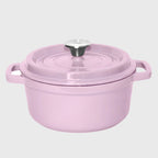 Cast Iron Ceramic Casserole 3.6L Pink 24cm
