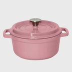 Cast Iron Porcelain Casserole 2.7L Pink 22cm