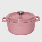 Cast Iron Porcelain Casserole 3.6L Pink 24cm