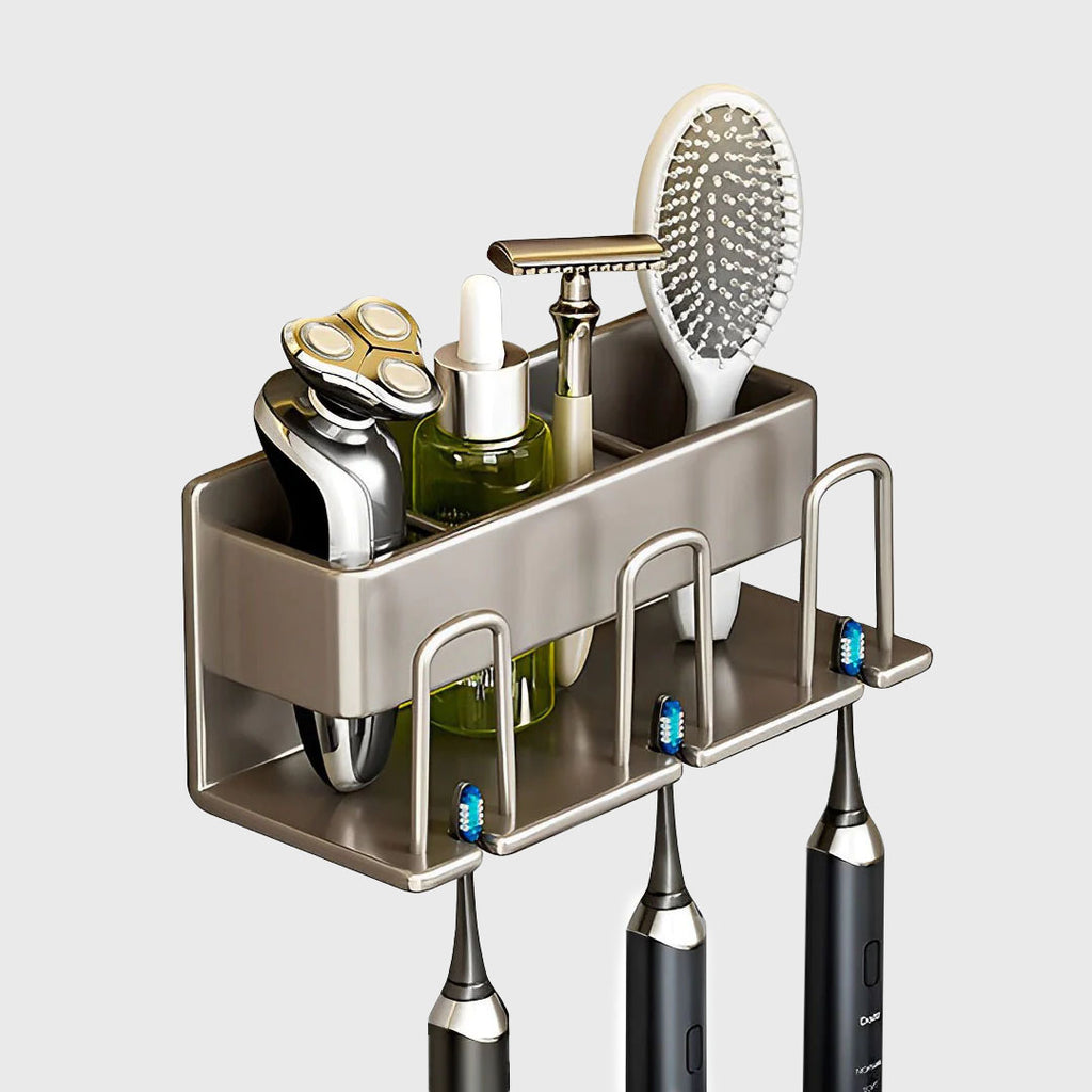21cm Wall-Mounted Bathroom Storage Rack