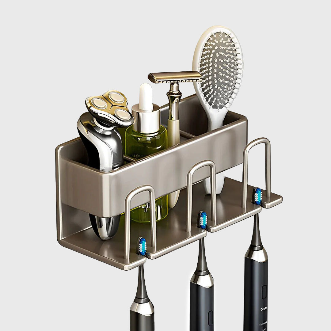 21cm Wall-Mounted Bathroom Storage Rack