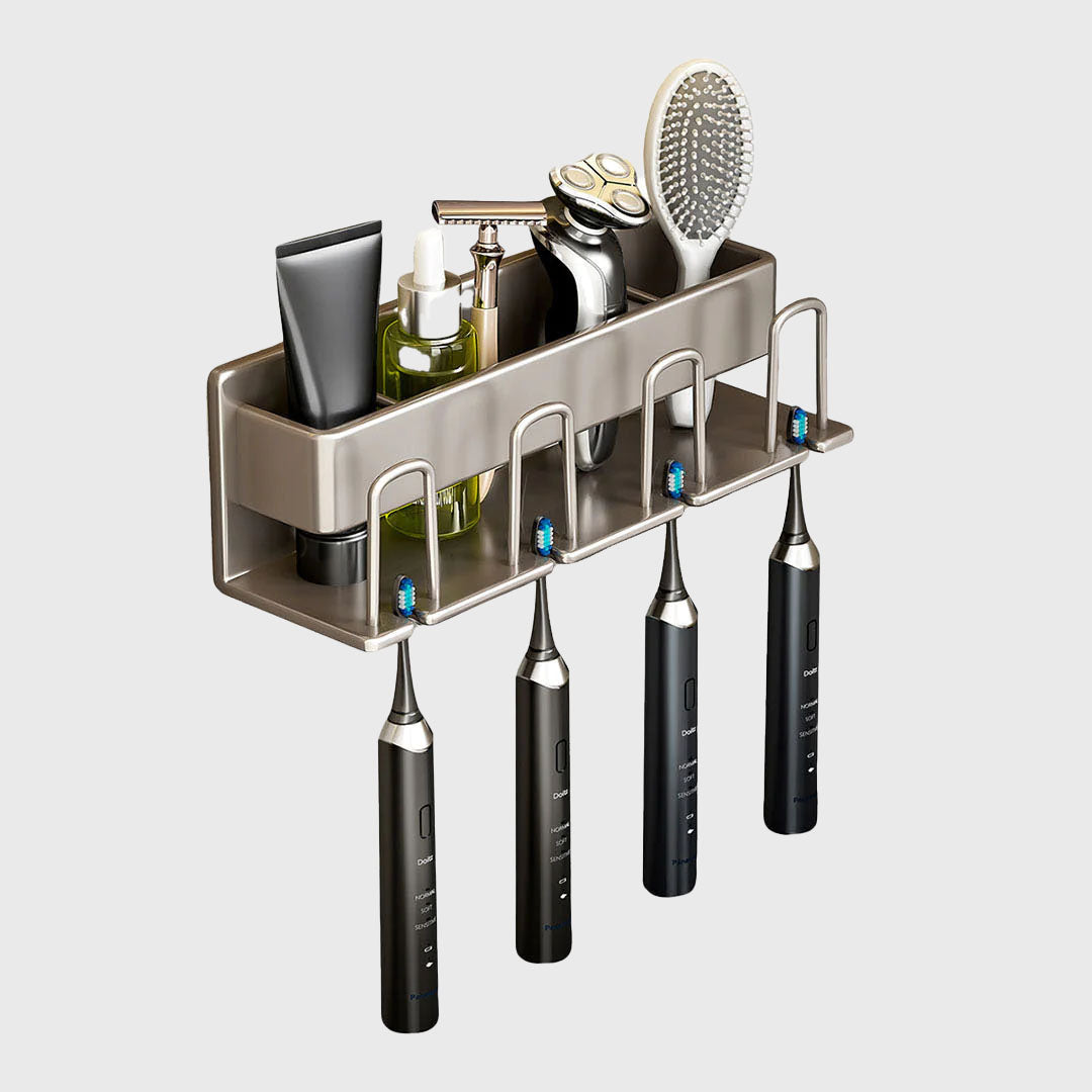 27cm Wall-Mounted Bathroom Storage Shelf Rack
