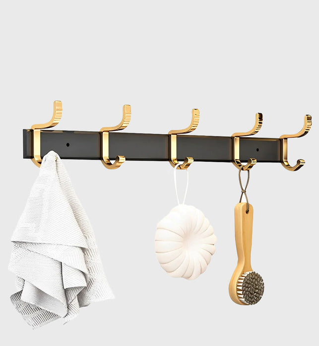 41cm Wall Mounted Towel Rack with Durable Hooks