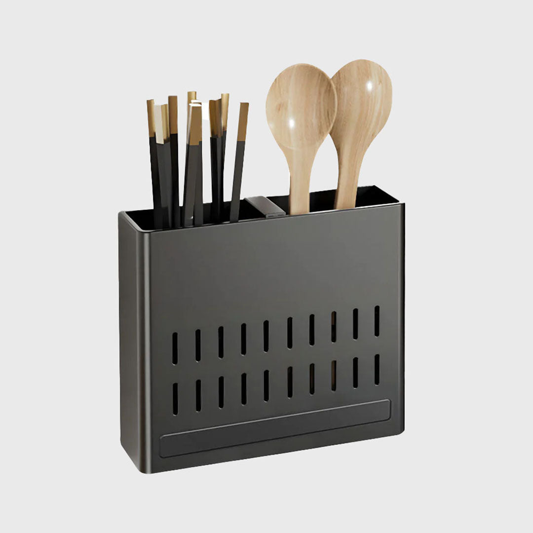 Wall Mounted Kitchen Utensil Rack Spoon Fork Chopstick Storage