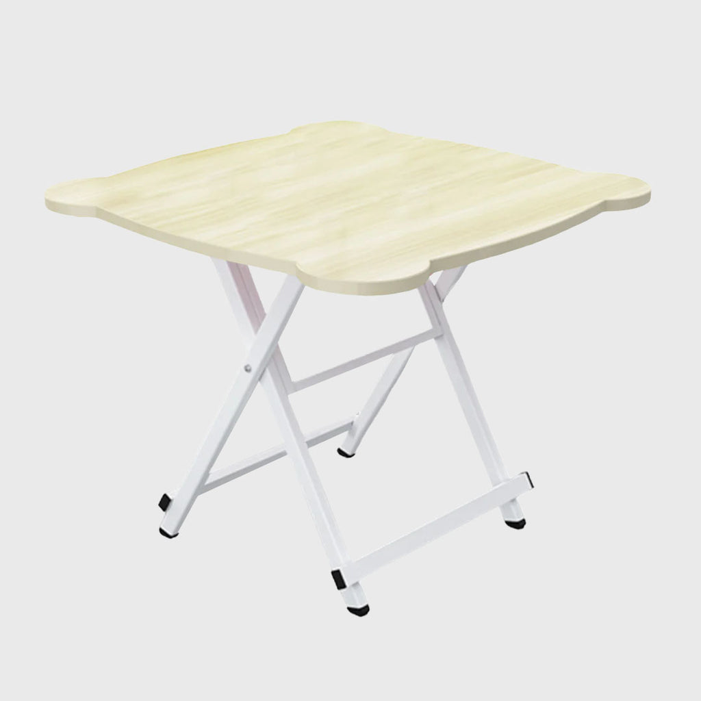 White Minimalist Cat Ear Foldable Portable Table