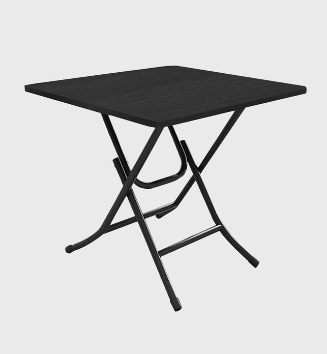 SOGA Black Square  Dining Table Portable with Lacquered Legs