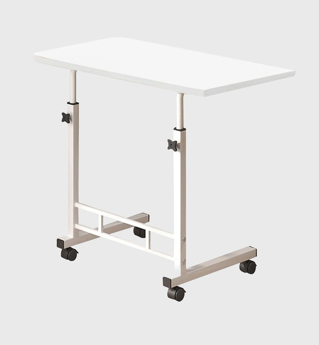 SOGA 40x80cm White Bedside Table Movable Bedroom Desk Student Computer Table