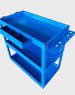 3 Tier Tool Storage Cart Blue