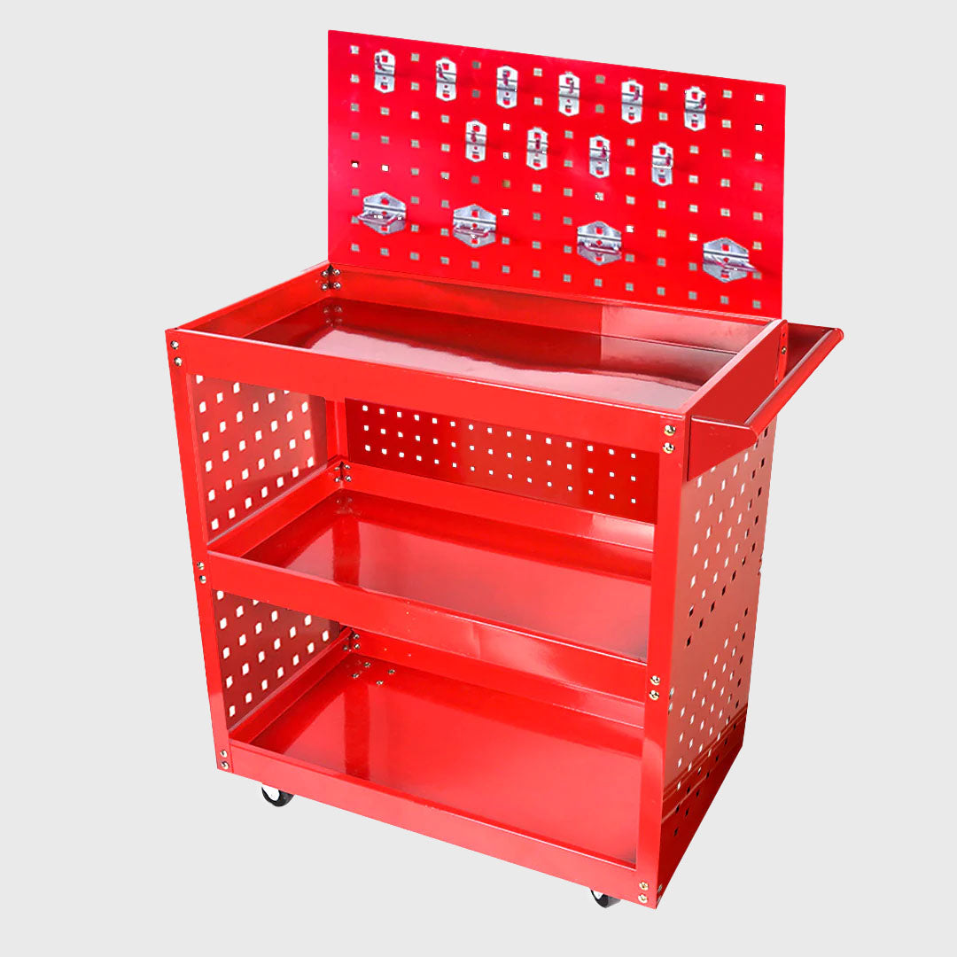 3 Tier Tool Storage Cart with Porous Side Panels