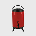 10L Stainless Steel Milk Tea Barrel with Faucet Red