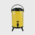 12L Stainless Steel Milk Tea Barrel with Faucet Yellow