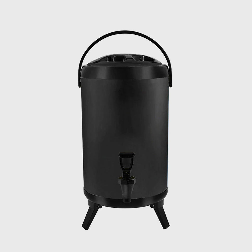 14L Stainless Steel Milk Tea Barrel with Faucet Black
